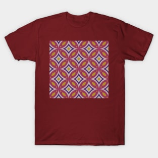 Mid century modern geometric circles seamless pattern T-Shirt